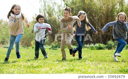 Excited kids full of energy Excited kids full of energy 35692679