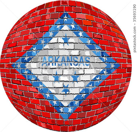 Ball with Arkansas flag Ball with Arkansas flag 35693190