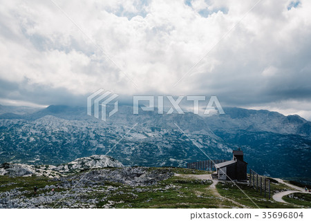 Scenic view of alps mountains a sunny day  35696804