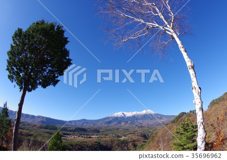 Shinshu Kiso Mt. Kozoan從深秋Mt. Ontake和Hakuho超廣角山山信仰收集普通人的信仰 35696962