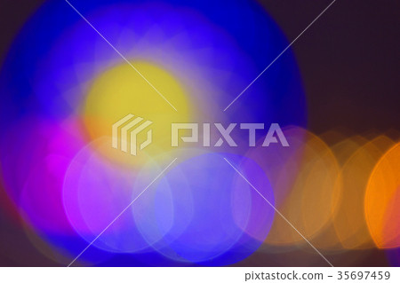 Defocused ferris wheel with colorful lights 35697459