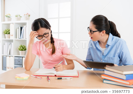 professional young female teacher feeling angry 35697773