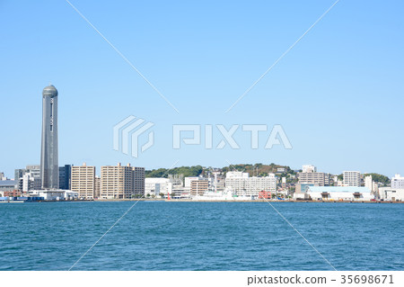 Scenery of Shimonoseki seen from the ship Scenery of Shimonoseki seen from the ship 35698671