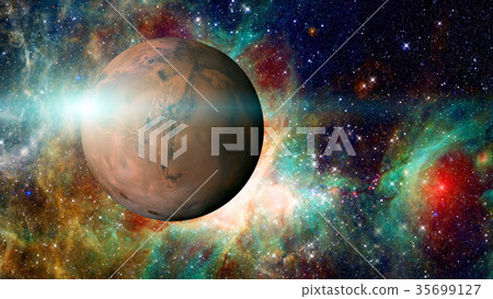 Planet Mars in the solar system. 35699127