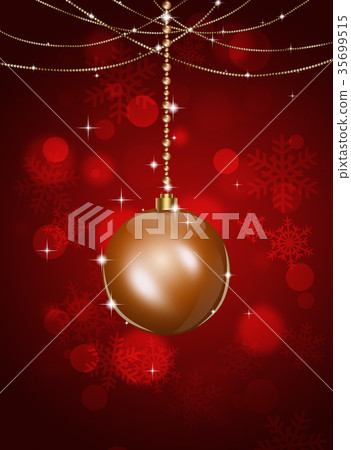Gold Xmas Ball 35699515