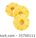 pineapple with slices isolated 35700111