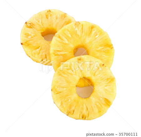 pineapple with slices isolated 35700111