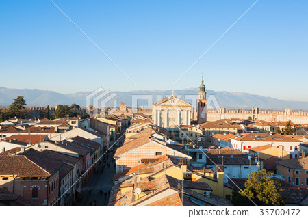 View of Cittadella, walled city in Italy 35700472