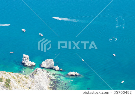 Sirolo beach from Monte Conero, Italy Sirolo beach from Monte Conero, Italy 35700492