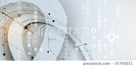 Digital technology world. Business virtual concept 35700851