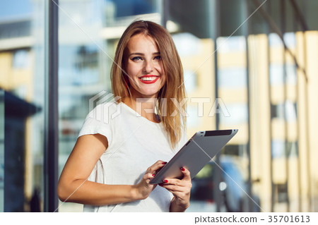 Girl with Tablet Girl with Tablet 35701613