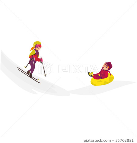 vector cartoon teens doing sports set 35702881