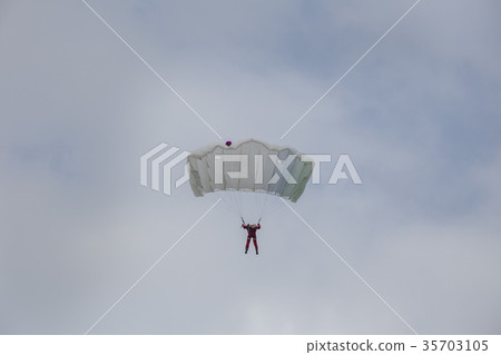 parachutist on the white background parachutist on the white background 35703105