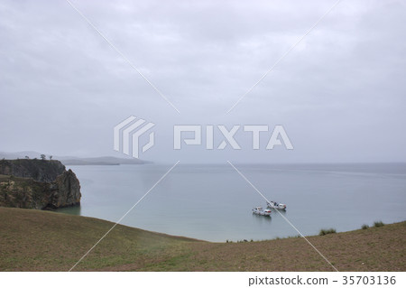 Beach on the white background Beach on the white background 35703136
