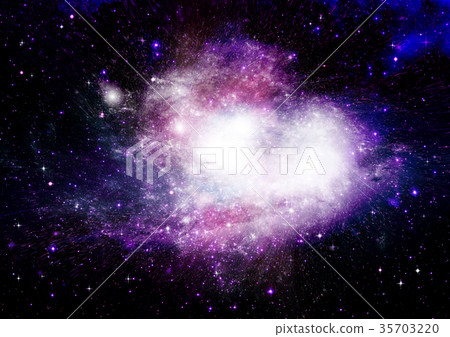 Stars, dust and gas nebula in a far galaxy 35703220