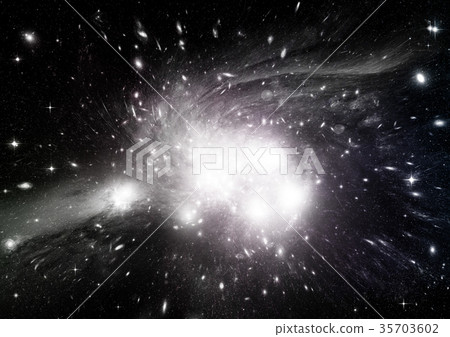 Stars, dust and gas nebula in a far galaxy 35703602