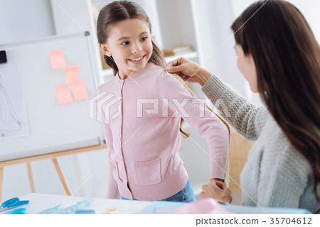 Nice positive girl being in a great mood 35704612