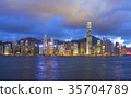 Panoramic view of Hong Kong skyline. China 35704789