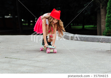 lifestyle, summer and childhood concept - young 35704815