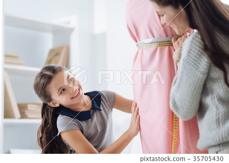 Happy positive girl looking at her mother 35705430