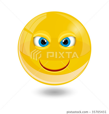 Yellow smiley emoticons, emoji, vector 35705431