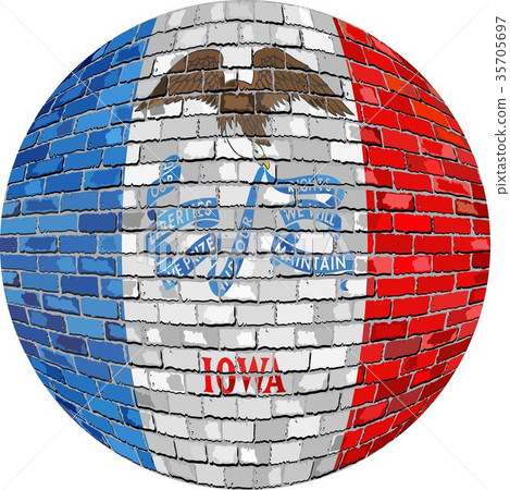 Ball with Iowa flag Ball with Iowa flag 35705697
