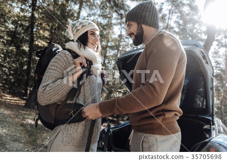 Waist up of smiling lovers Waist up of smiling lovers 35705698