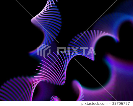 Abstract glowing spiral ribbons - holiday or party 35706757