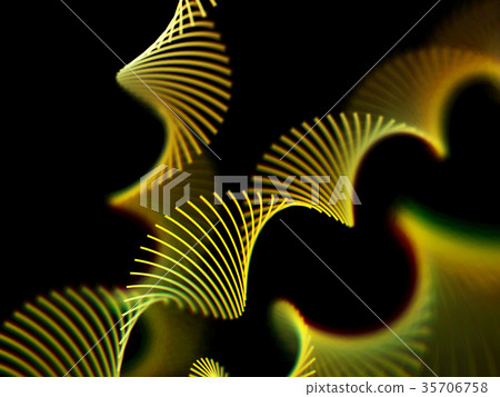 Abstract glowing green spiral ribbons - holiday or Abstract glowing green spiral ribbons - holiday or 35706758