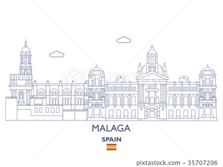 Malaga City Skyline, Spain 35707206