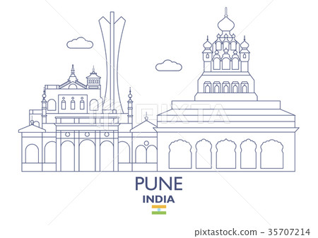 Pune City Skyline, India 35707214