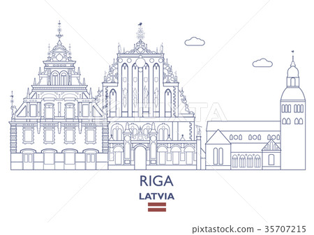 Riga City Skyline, Latvia 35707215