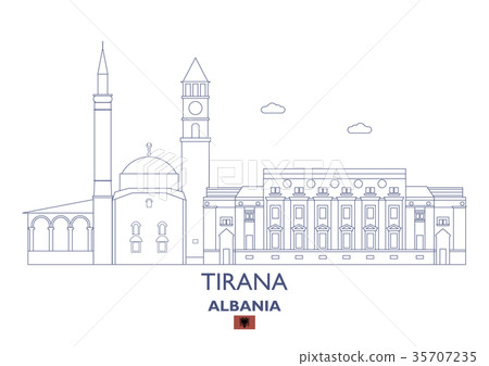 Tirana City Skyline, Albania 35707235