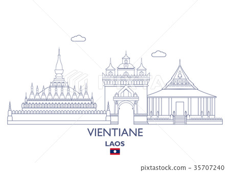 Vientiane City Skyline, Laos 35707240
