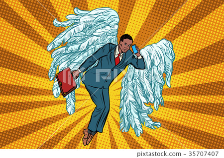 Business angel African businessman 35707407