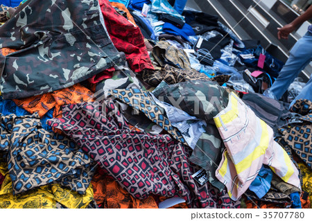 Clothes for sale on market in Sri Lanka 35707780