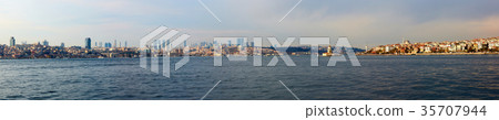 Sea view to Istanbul.Asian and Europe coasts Sea view to Istanbul.Asian and Europe coasts 35707944