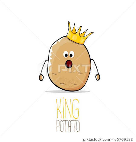 vector funny cartoon cool cute brown smiling king 35709158