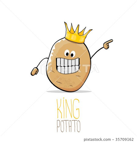 vector funny cartoon cool cute brown smiling king 35709162