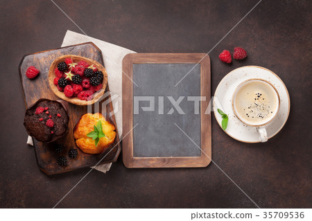 Muffins and coffee Muffins and coffee 35709536
