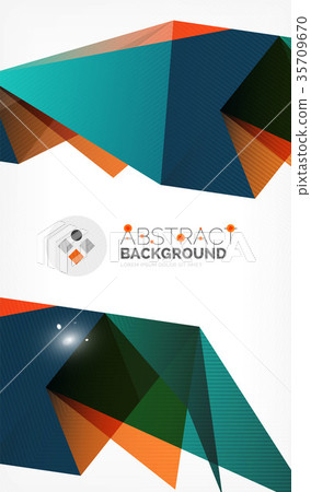 Triangle design business template with lights 35709670