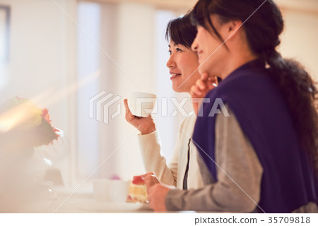 Women who have tea party 35709818