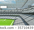 Modern American football Stadium with white seats 35710439