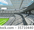 Modern American football Stadium with white seats 35710440
