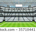 Modern American football Stadium with white seats 35710441
