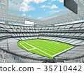 Modern American football Stadium with white seats 35710442