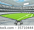 Modern American football Stadium with white seats 35710444