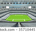 Modern American football Stadium with white seats 35710445