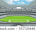 Modern American football Stadium with white seats 35710446