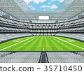 Modern American football Stadium with white seats 35710450